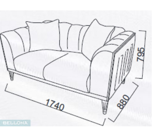 Двухместный диван-кровать Гравита (Gravita) GRAV-03 Беллона Двухместный диван-кровать Гравита (Gravita) GRAV-03 Беллона