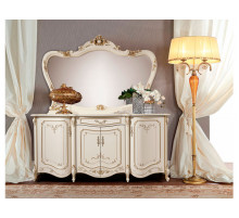 Комод для посуды с зеркалом Элиза (беж)