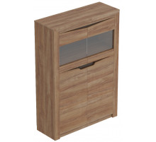 Шкаф-витрина Соренто двухдверный дуб стирлинг