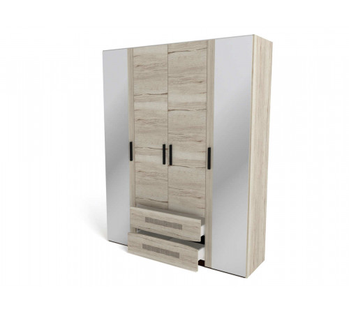 Четырехстворчатый шкаф для одежды СМ-13 Мале с зеркалом Четырехстворчатый шкаф для одежды СМ-13 Мале с зеркалом