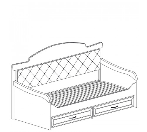 Односпальная кровать с ящиками Ралли 850 Односпальная кровать с ящиками Ралли 850