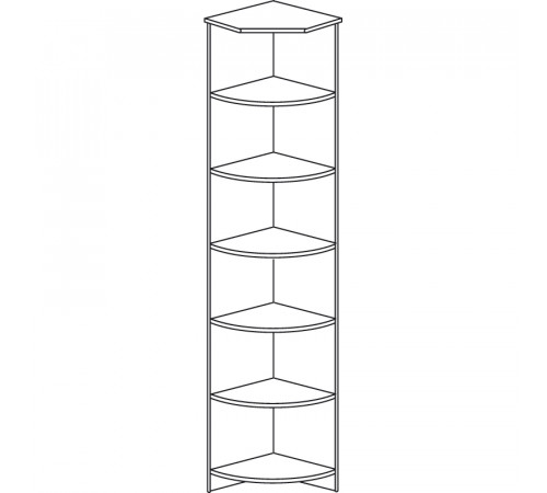 Стеллаж угловой открытый Инна 607 светлый Стеллаж угловой открытый Инна 607 светлый